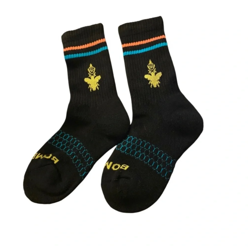 Bombas Youths Originals Unisex Black Casual Set Of 4 Pairs Of Socks Size XS NWT
